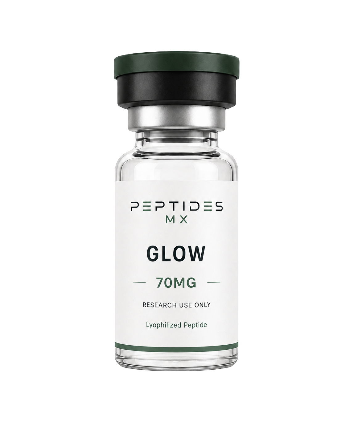 Vial de GLOW 70mg de Peptides MX